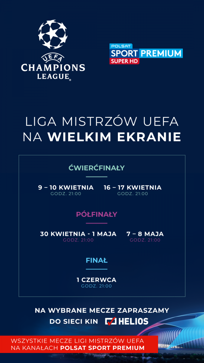 Liga Mistrzów na Wielkim Ekranie! - wygraj bilety