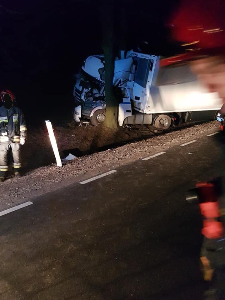 Wypadek ciężarówki