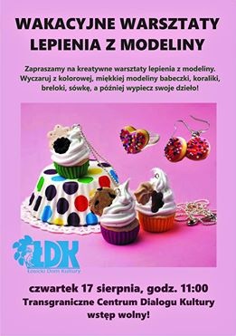 Warsztaty tworzenia wakacyjnych breloków, zawieszek, koralików, babeczek, sówek z modeliny
