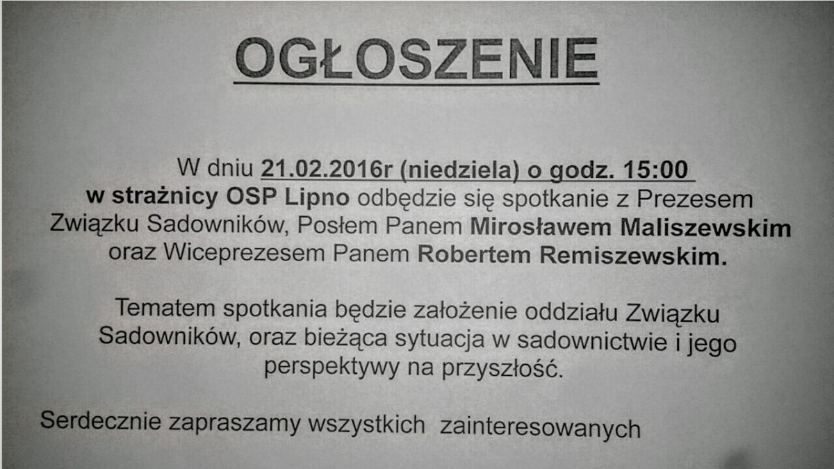 Sadownicy chcą rozmawiać