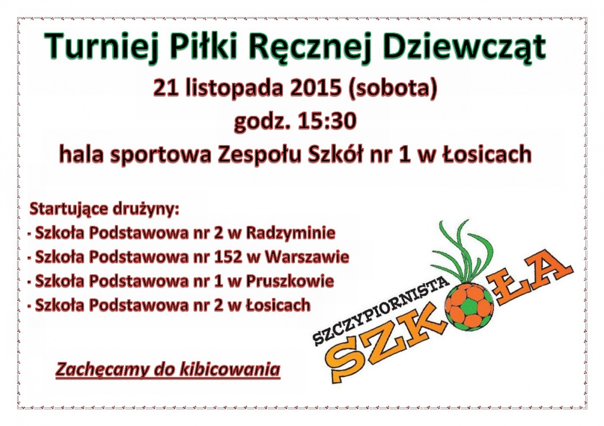 Turniej Piłki Ręcznej Dziewcząt