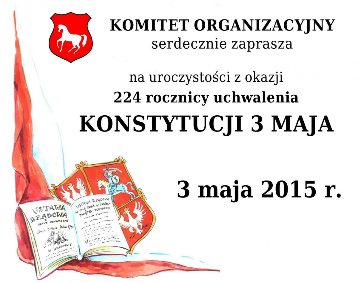 Uroczystości związane z uchwaleniem Konstytucji 3go Maja - konkursy dla mieszkańców