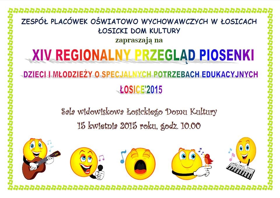 XIV Regionalny Przegląd Piosenki Dzieci i Młodzieży o specjalnych potrzebach edukacyjnych