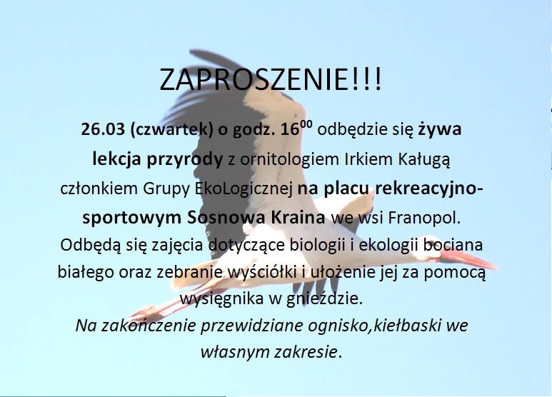 Żywa lekcja przyrody we Franopolu