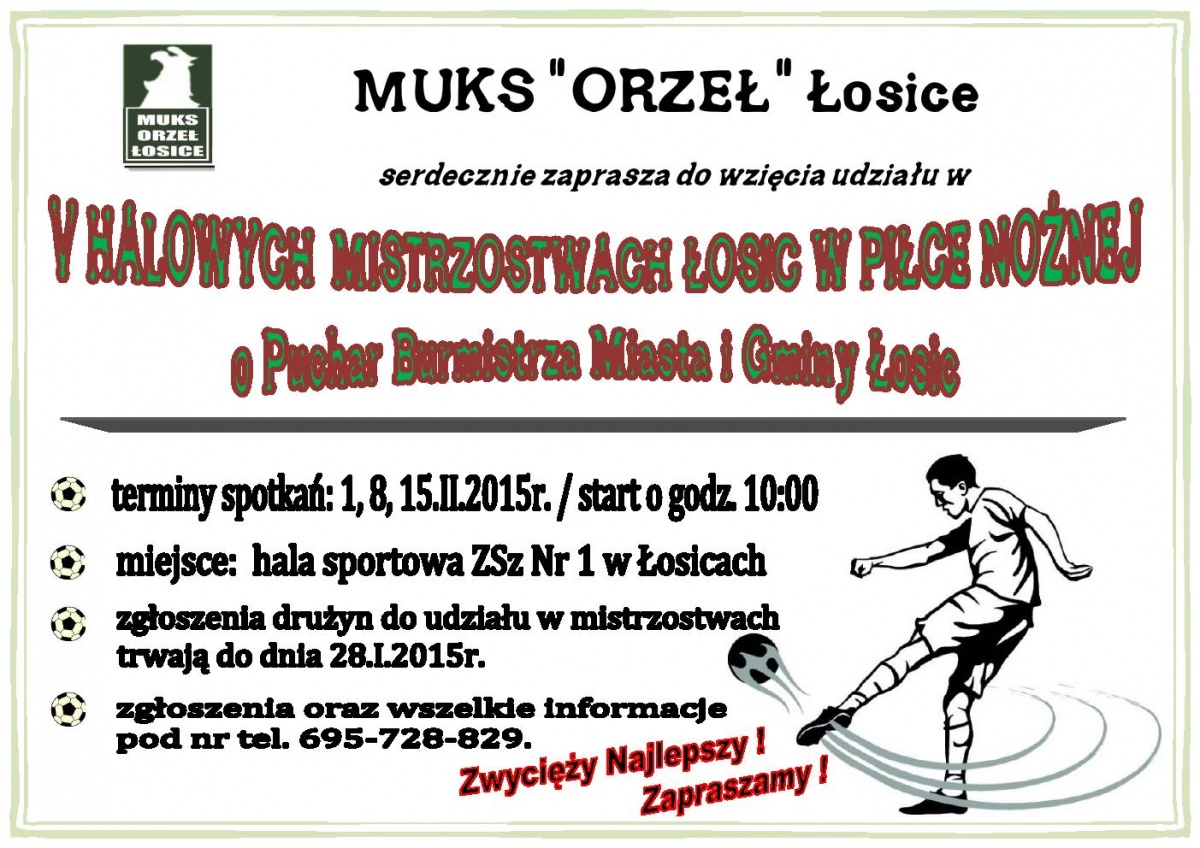 V Halowe Mistrzostwa Łosic Piłki Nożnej o Puchar Burmistrza Miasta i Gminy Łosice
