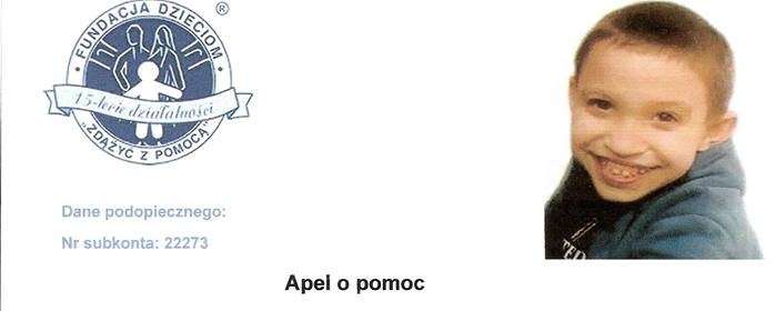 Przekaż 1% podatku Tomkowi