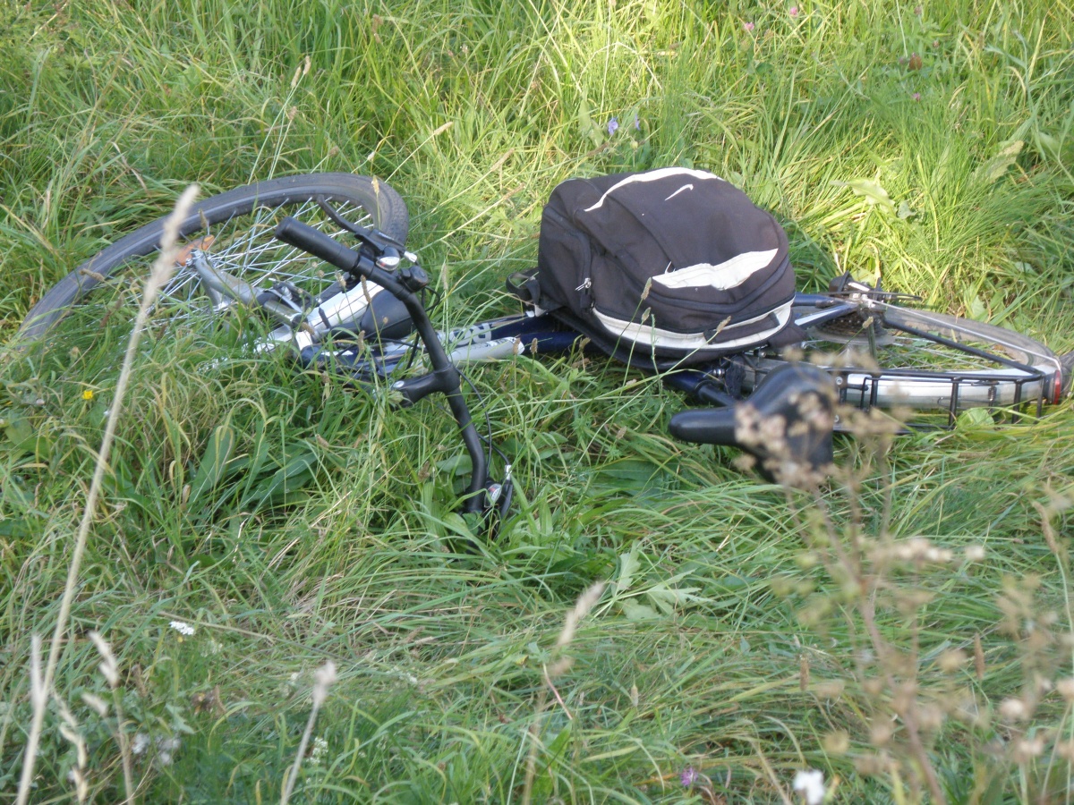 Wypadek z udziałem nietrzeźwego rowerzysty.