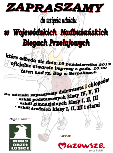 Wojewódzkie Nadbużańskie Biegi Przełajowe- Serpelice 19.10.2012 r.