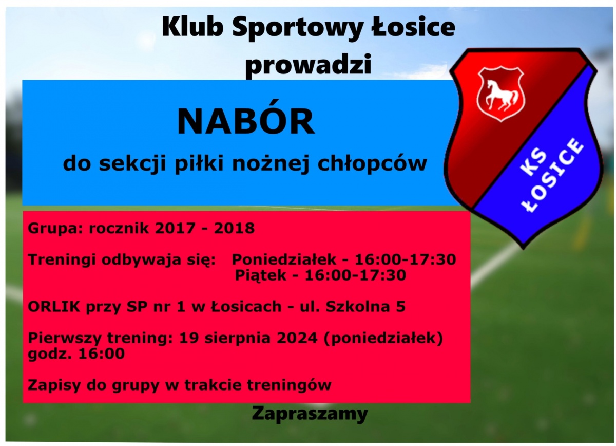 Nabór do sekcji piłki nożnej chłopców