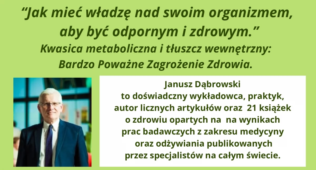 Jak mieć władzę nad swoim organizmem- wykład z ekspertem. 