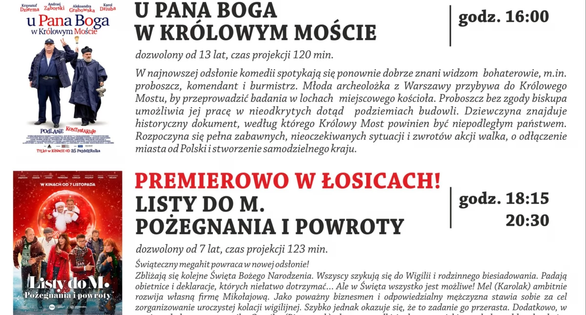Seanse filmowe z Kino w Twoim mieście