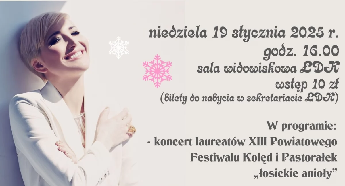 Rodzinne kolędowanie z Magdą Steczkowską i łosickimi aniołami - Nie przegap wyjątkowego koncertu!