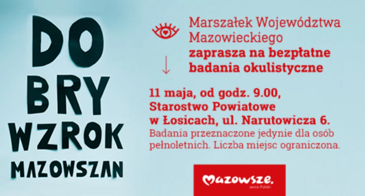 Darmowe badania okulistyczne w Łosicach
