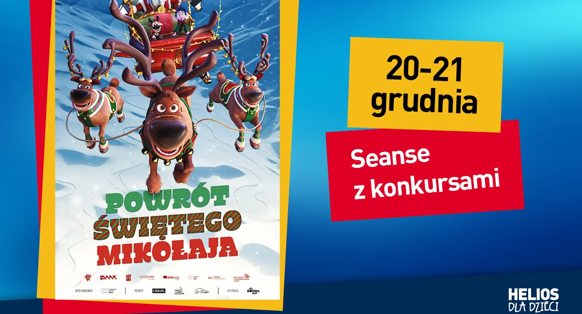 Powrót Świętego Mikołaja w kinie Helios. Seanse z konkursami i świąteczny konkurs dla Czytelników