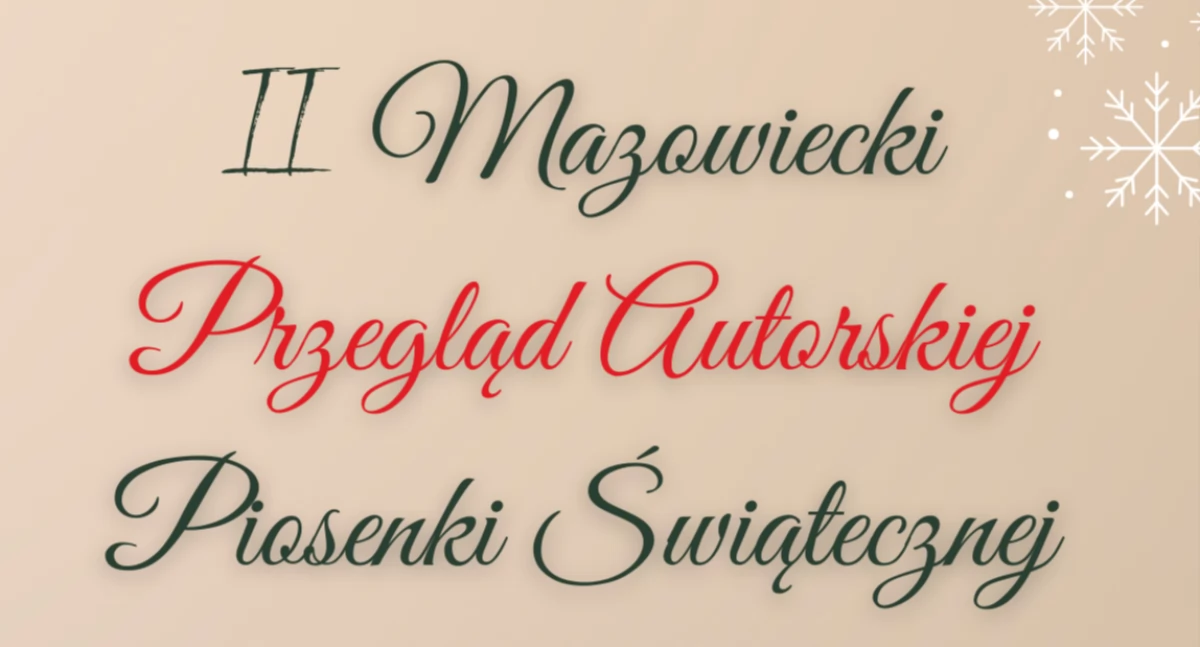 Muzyka z serca na zimową nutę. II Mazowiecki Przegląd Autorskiej Piosenki Świątecznej