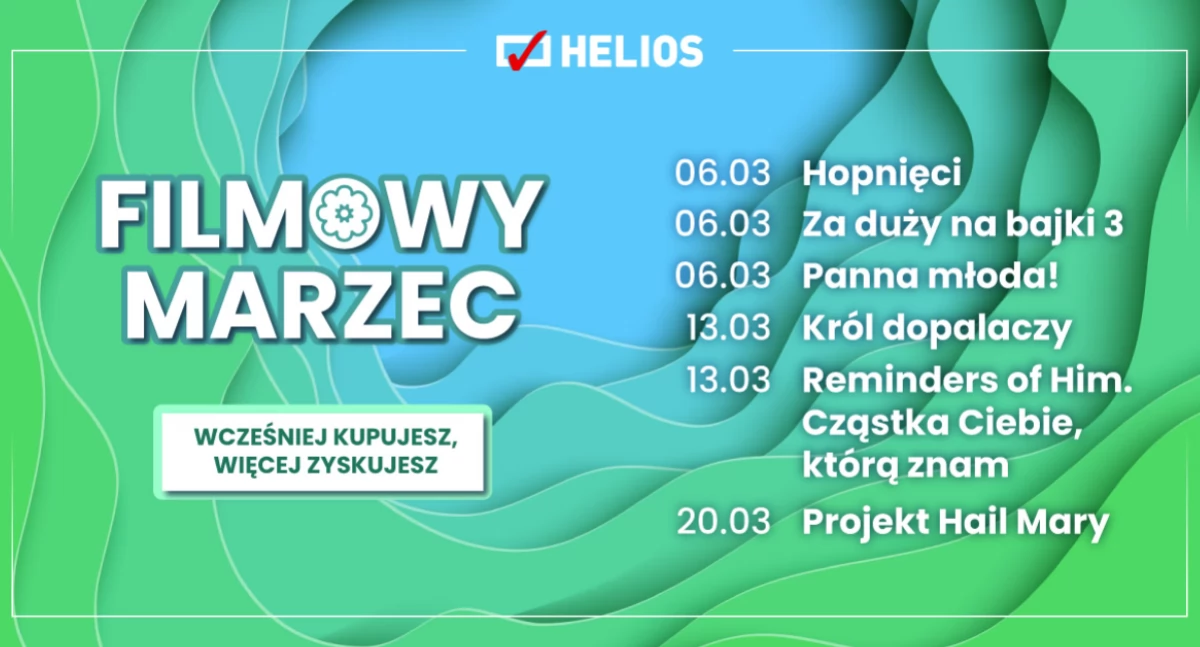 Kino na wiosnę. Sprawdź repertuar Heliosa i wygraj bilety