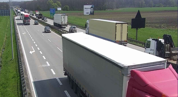 Ogromny korek na autostradzie A4 pod Wrocławiem