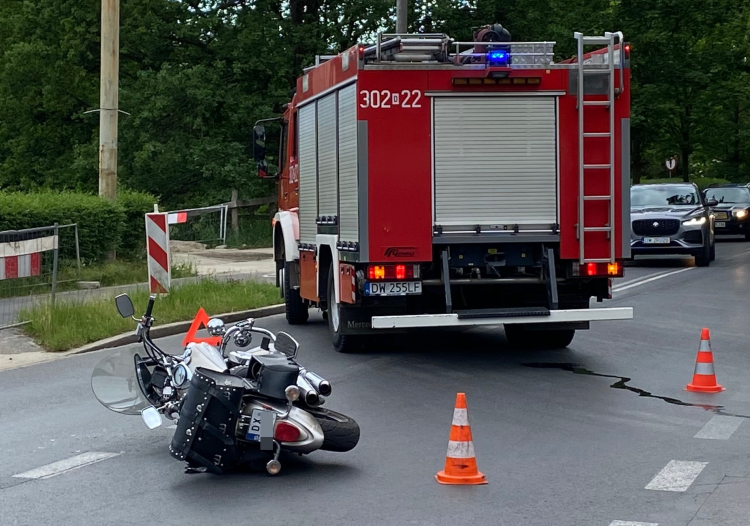 Wrocław: motocyklista potrącony na Różance