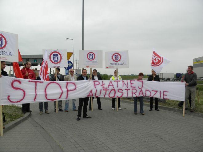 Lewica we Wrocławiu protestuje przeciw płatnej autostradzie do Gliwic