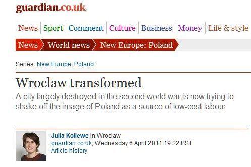 The Guardian wystawił laurkę Wrocławiowi