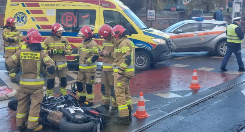 Wypadek pod Halą Targową. Zderzenie motocykla z Boltem