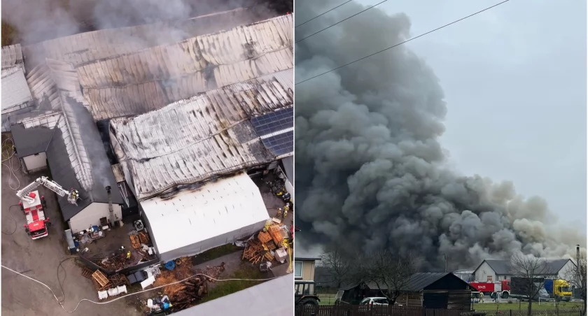 Potężny pożar na Dolnym Śląsku. Straż pożarna: Zamknijcie okna!
