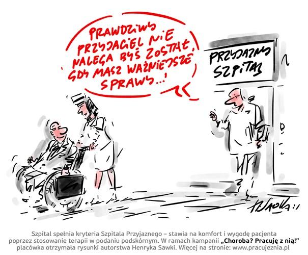 Wrocław: te szpitale pomagają godzić pracę z chorobą. Dostały wyróżnienie i rysunki Sawki [ZOBACZ]