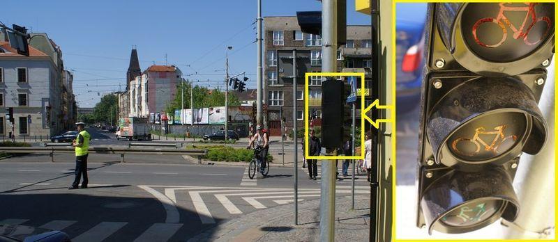 Pierwszy sygnalizator dla rowerów w centrum miasta już zamontowany