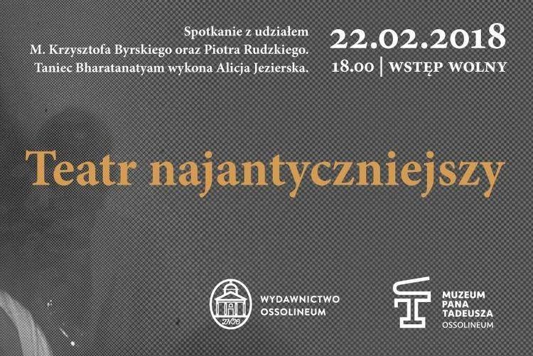 Spotkanie autorskie o teatrze najantyczniejszym