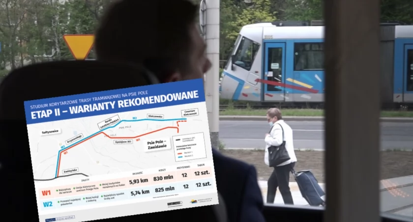 Tędy pojedzie tramwaj na Psie Pole. Znamy dwa warianty nowej trasy