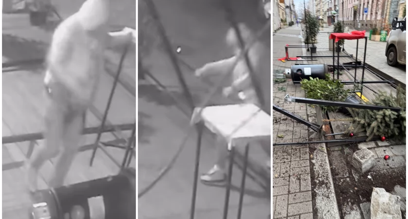 Pizza nie smakowała? Młody człowiek wpadł w furię. Zdemolował ogródek pizzerii w centrum Wrocławia