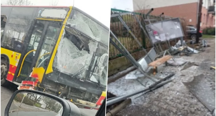 Poważny wypadek we Wrocławiu. Autobus staranował przystanek na ul. Chińskiej
