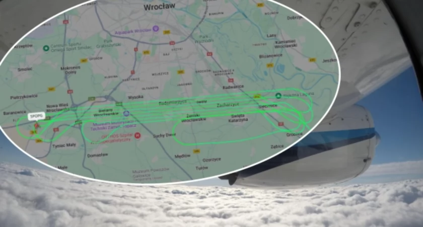 Samolot znów krąży nad Wrocławiem w tę i z powrotem. Mówią, że dba o ekologię