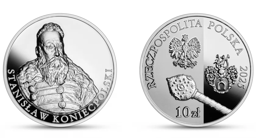Nowe 10 złotych to moneta. A na niej napis: 