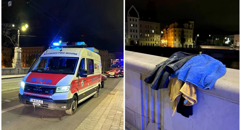 Wrocław: Alarm w środku nocy! Przy Moście Pomorskim zostały czyjeś rzeczy