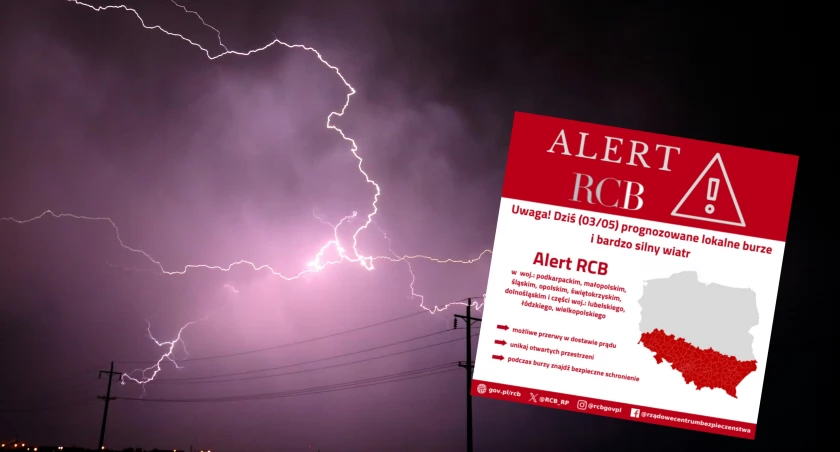 Burza z Czech zmierza do Wrocławia. Alert RCB: unikaj otwartych przestrzeni