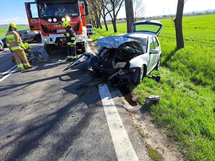 Droga Wrocław - Kłodzko była zablokowana. Są ranni, lądował śmigłowiec ratunkowy