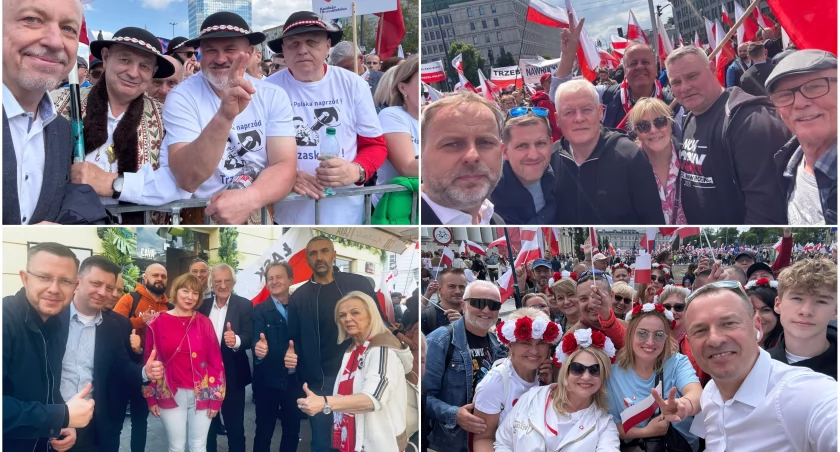 Dolnoślązacy na marszach Trzaskowskiego i Nawrockiego