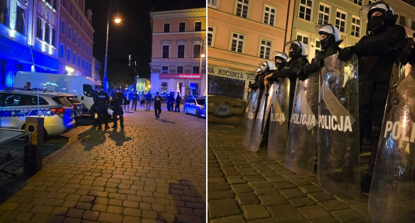 Niespokojnie we Wrocławiu. Zatrzymani Hiszpanie, burda i szarpaniny