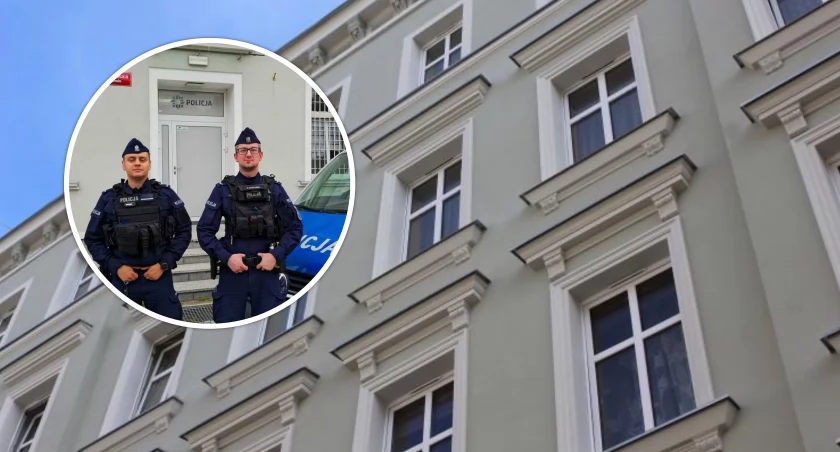 Trzylatek stał na parapecie okna na drugim piętrze. Desperacka akcja policjantów