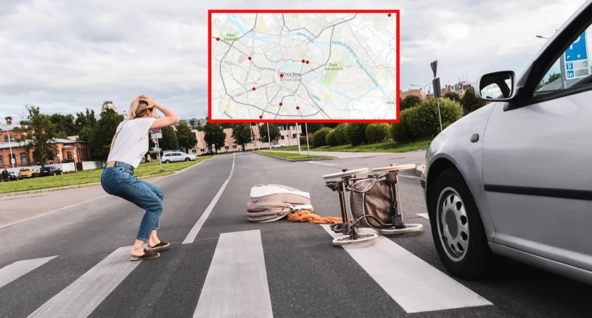 Niebezpieczne ulice dla pieszych we Wrocławiu. Tutaj dochodzi do wypadków z ich udziałem 