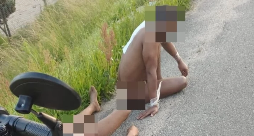 Nadzy imigranci biegali rano po mieście