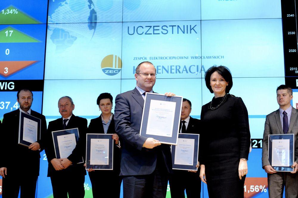 Wrocławska spółka energetyczna w elitarnym Respect Index GPW 