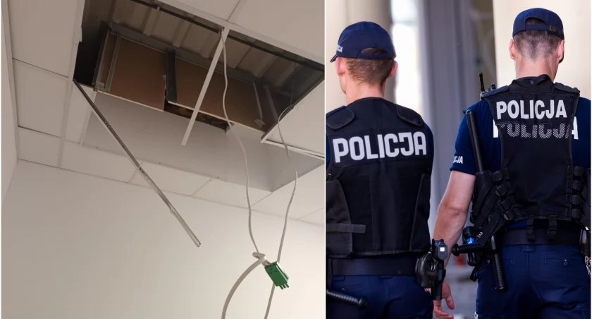 Dolny Śląsk: Ukrainiec próbował uciec ze sklepu przez sufit. Spadł prosto na ręce ochroniarza