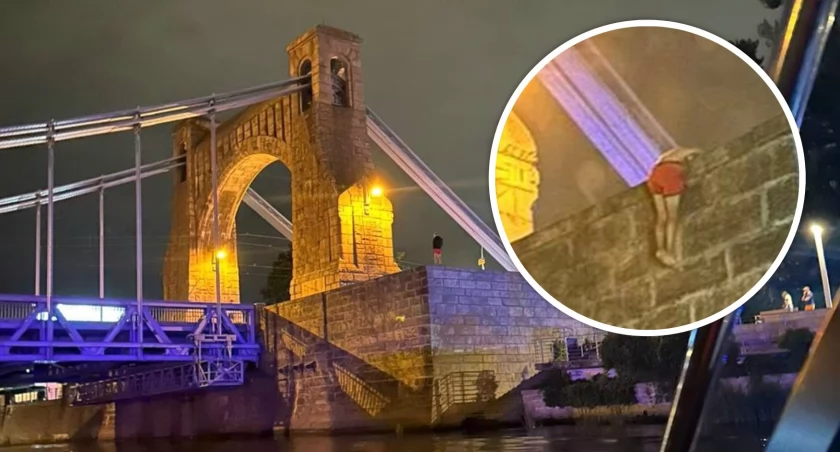 Służby we Wrocławiu postawione na równe nogi. Mężczyzna stał na moście i groził, że skoczy