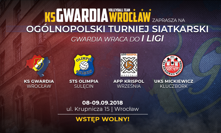 Gwardia zagra z ligowymi rywalami. Przedsezonowy turniej we Wrocławiu