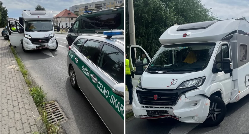 Kamper wyjechał na czołówkę z pojazdem służby skarbowej. Szokujący finał zdarzenia 