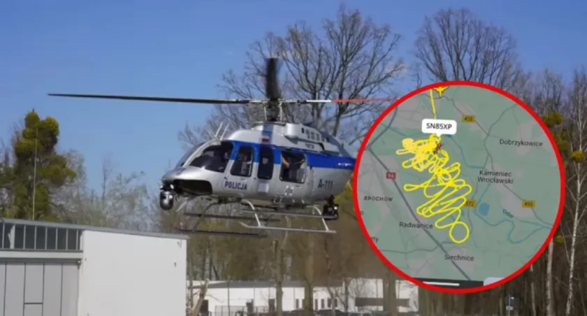 Policyjny śmigłowiec krążył nad wschodnim Wrocławiem. Co się dzieje?