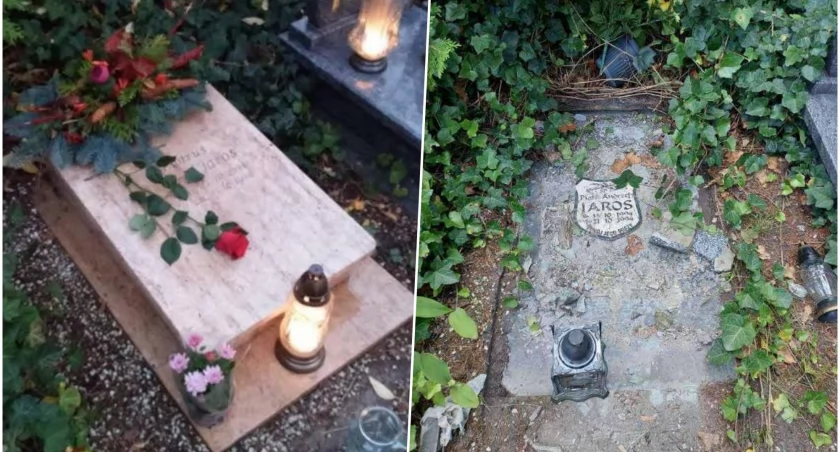 Szczyt chamstwa. Złodzieje ukradli z cmentarza dziecięcy nagrobek. 