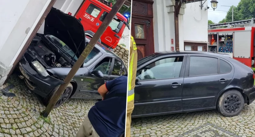 Samochód wjechał w kościół. Szokujące okoliczności wypadku